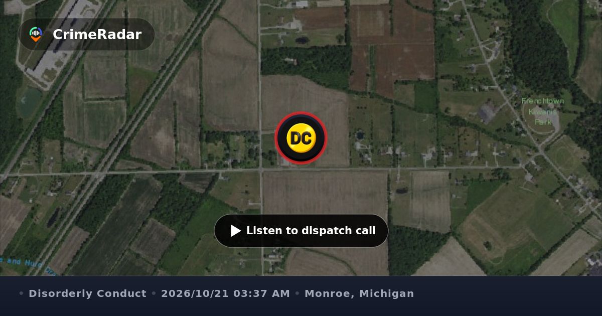 Noise complaint over continuous high-pitched sound, Monroe MI | CrimeRadar