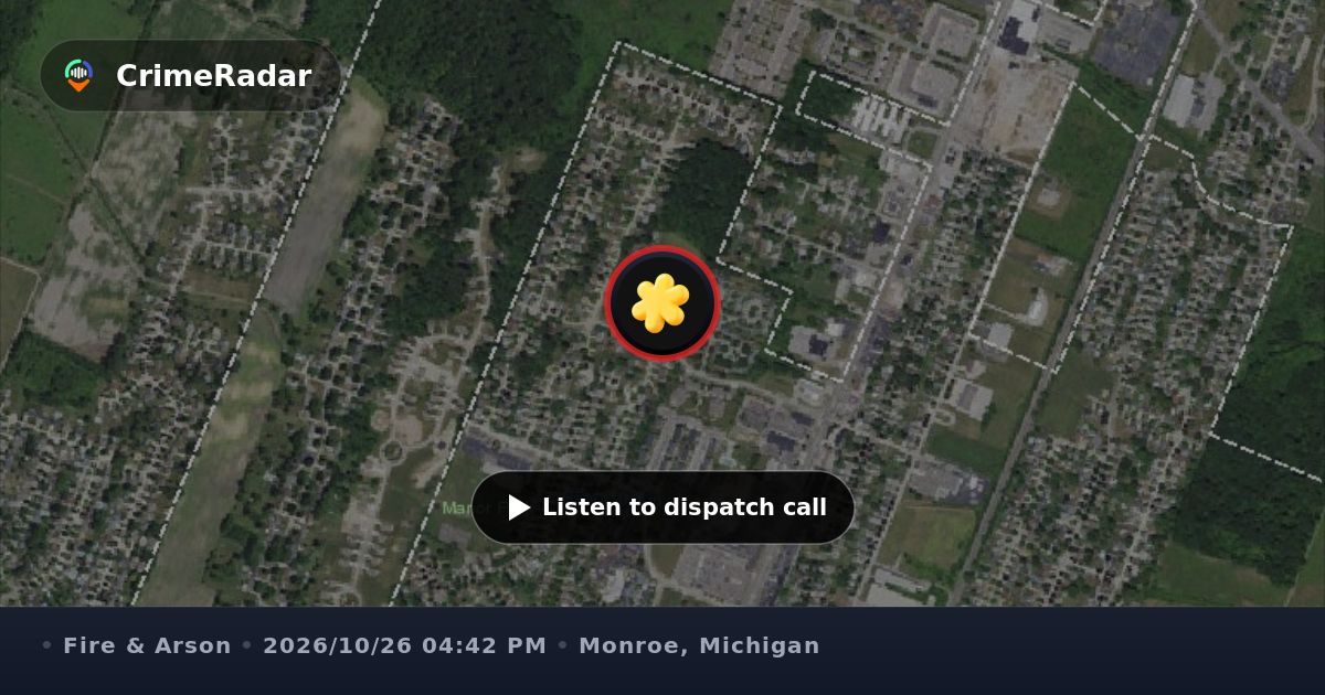 Rajjsin Fire alarm sounding at River Raisin Apartments, Monroe MI | CrimeRadar