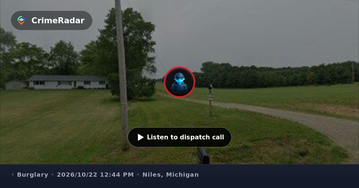 Burglary alarm at business on Portage Road, Niles MI | CrimeRadar