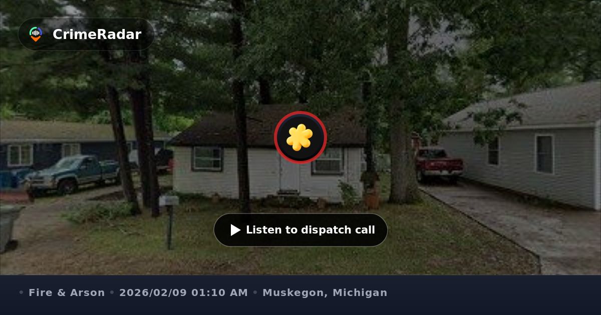 Fire crews battle house fire near Michigan St, Muskegon MI | CrimeRadar