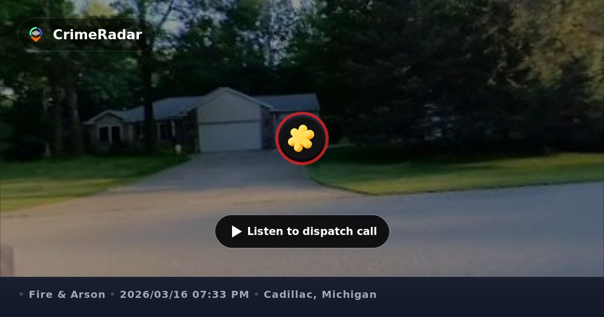 Carbon monoxide alarm with generator running, Cadillac MI | CrimeRadar