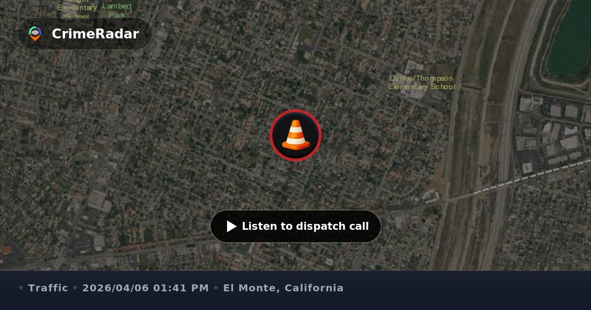 Vehicle hit by falling debris from cement truck, El Monte CA | CrimeRadar