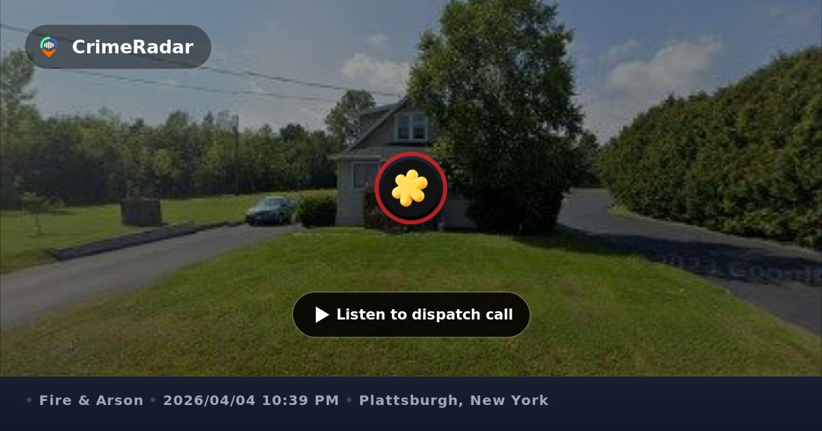 Tree on power lines sparking on Route 22, Plattsburgh NY | CrimeRadar