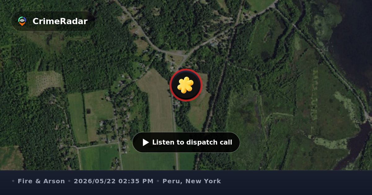 Automatic residential fire alarm on Jabez Allen Road, Peru NY | CrimeRadar
