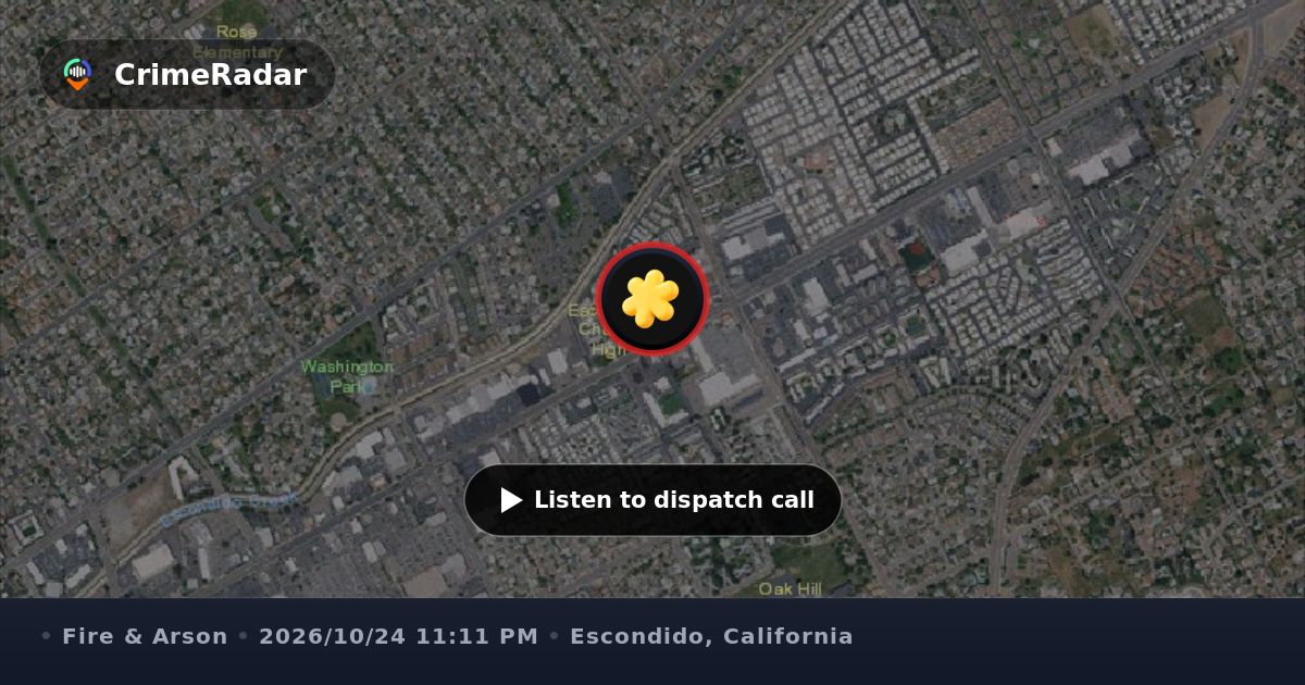 Apartment structure fire on East Grand Avenue, Escondido CA | CrimeRadar