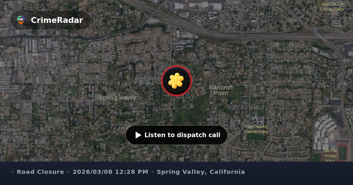 Fallen tree and power lines block road in Spring Valley, Spring Valley ...