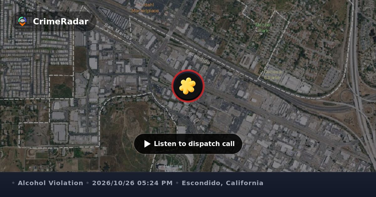 Intoxicated woman transported from Escondido home, Escondido CA ...