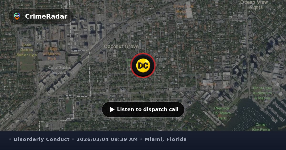 Passenger refuses to exit Uber at Grand Avenue, Miami FL | CrimeRadar