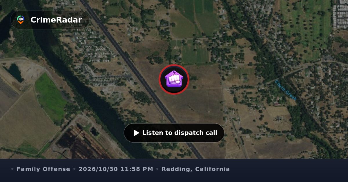 Medical staging for domestic incident at RV park, Redding CA | CrimeRadar