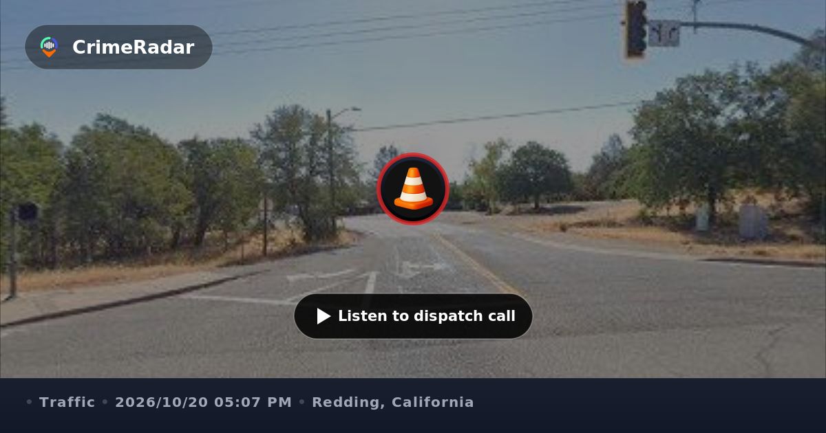 Car crash leaves driver trapped in Redding, Redding CA | CrimeRadar