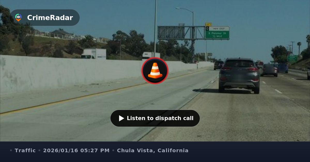 Disabled vehicle on I-805 north of Henry St, Chula Vista CA | CrimeRadar