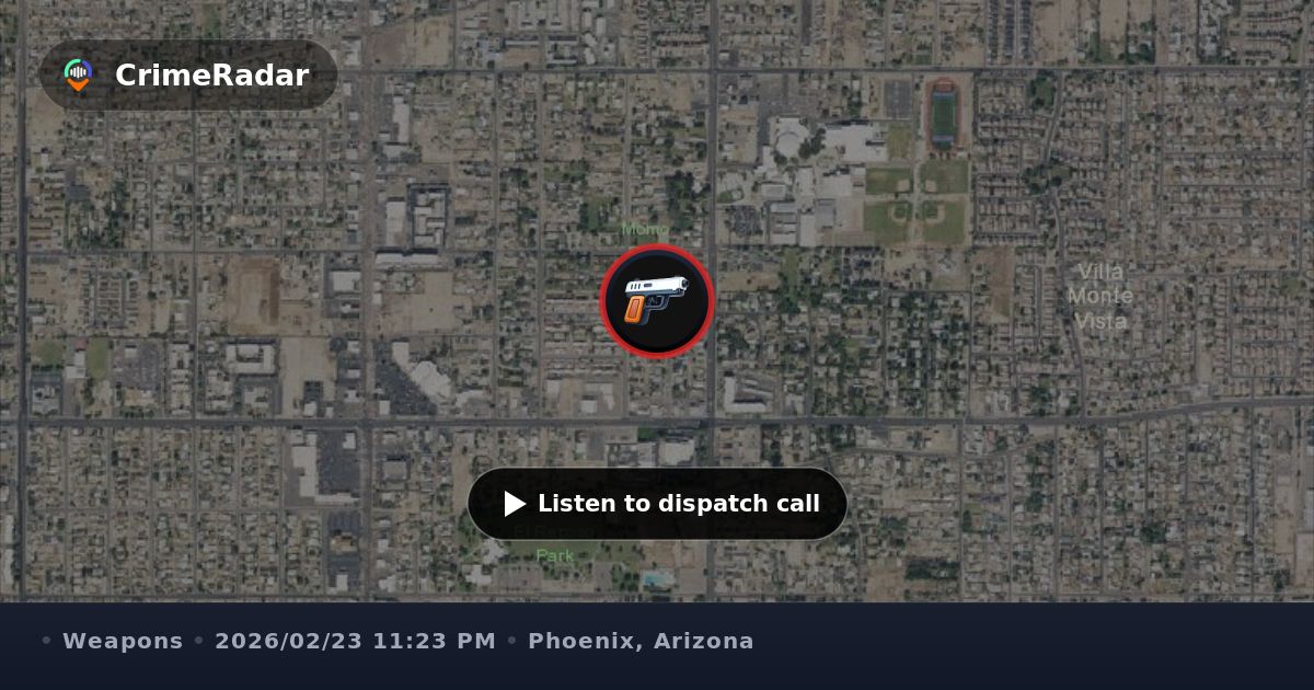Vehicle linked to shots fired tracked in Phoenix, Phoenix AZ | CrimeRadar