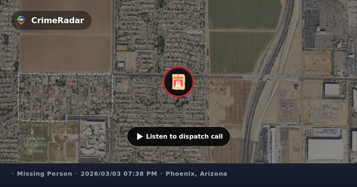 Report of missing 75-year-old man from home, Phoenix AZ | CrimeRadar