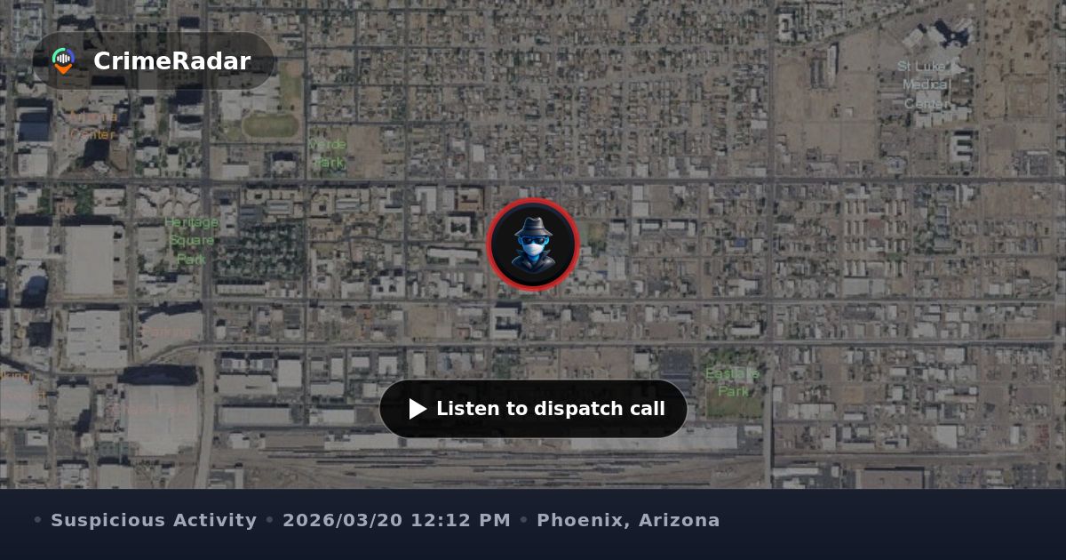 Suspicious RV with foul odor at 15th and Adams, Phoenix AZ | CrimeRadar