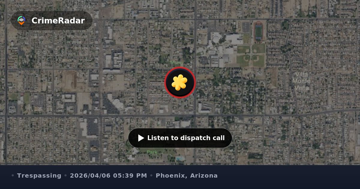 Trespasser returns to community center, Phoenix AZ | CrimeRadar