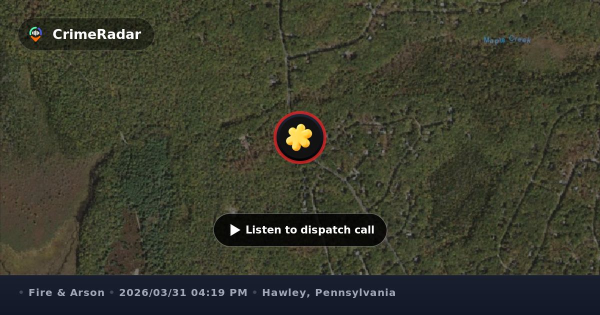 Fire alarm at Maple Ridge Court residence, Hawley PA | CrimeRadar