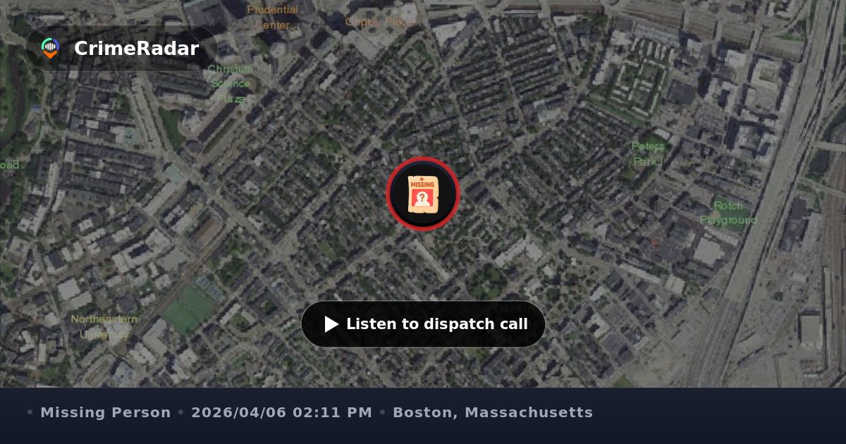 Elderly man with dementia missing near hospital, Boston MA | CrimeRadar
