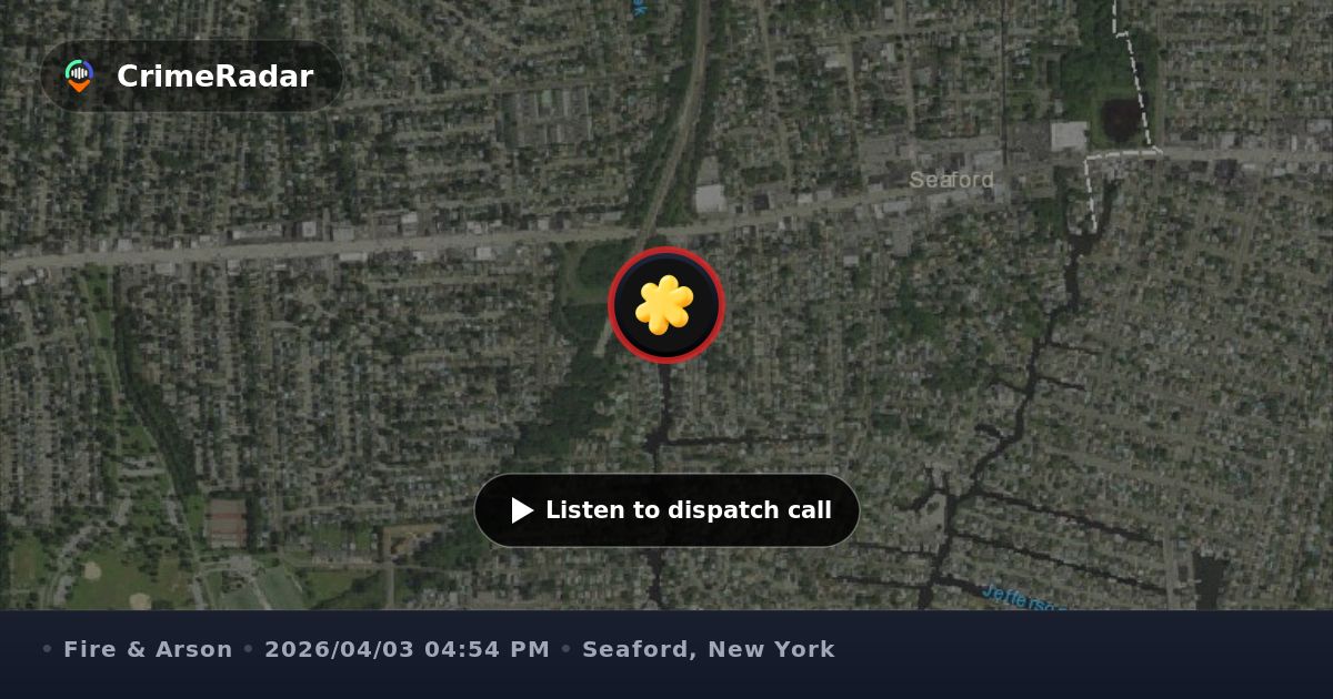 First-floor smoke detector alarm at Bryant Drive, Seaford NY | CrimeRadar