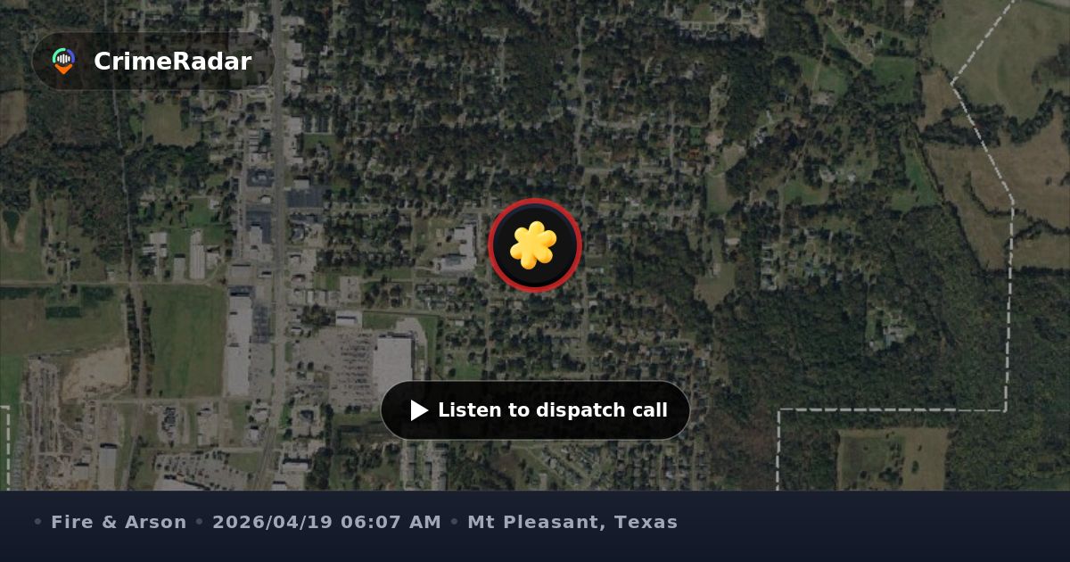 Report of possible smoke at Lakeside Apartments, Mt Pleasant TX ...