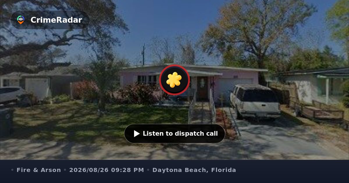 Structure fire reported on Berkshire Road, Daytona Beach FL | CrimeRadar