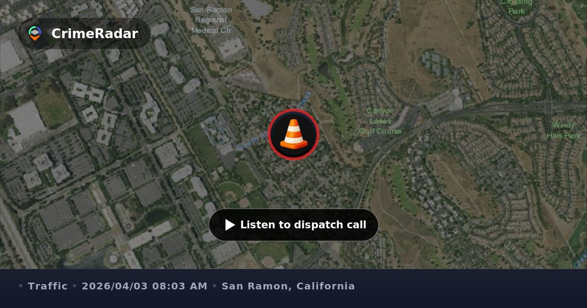 Traffic stop on Bollinger Canyon Road, San Ramon CA | CrimeRadar