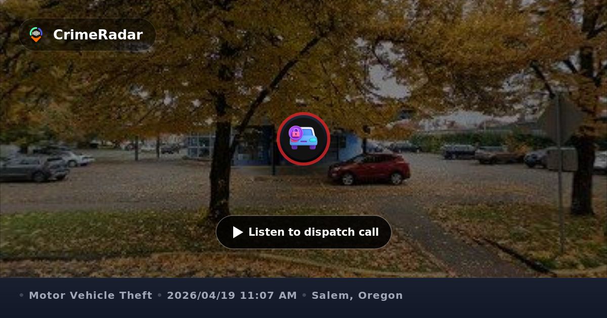Late report of stolen vehicle tied to hit-and-run, Salem OR | CrimeRadar