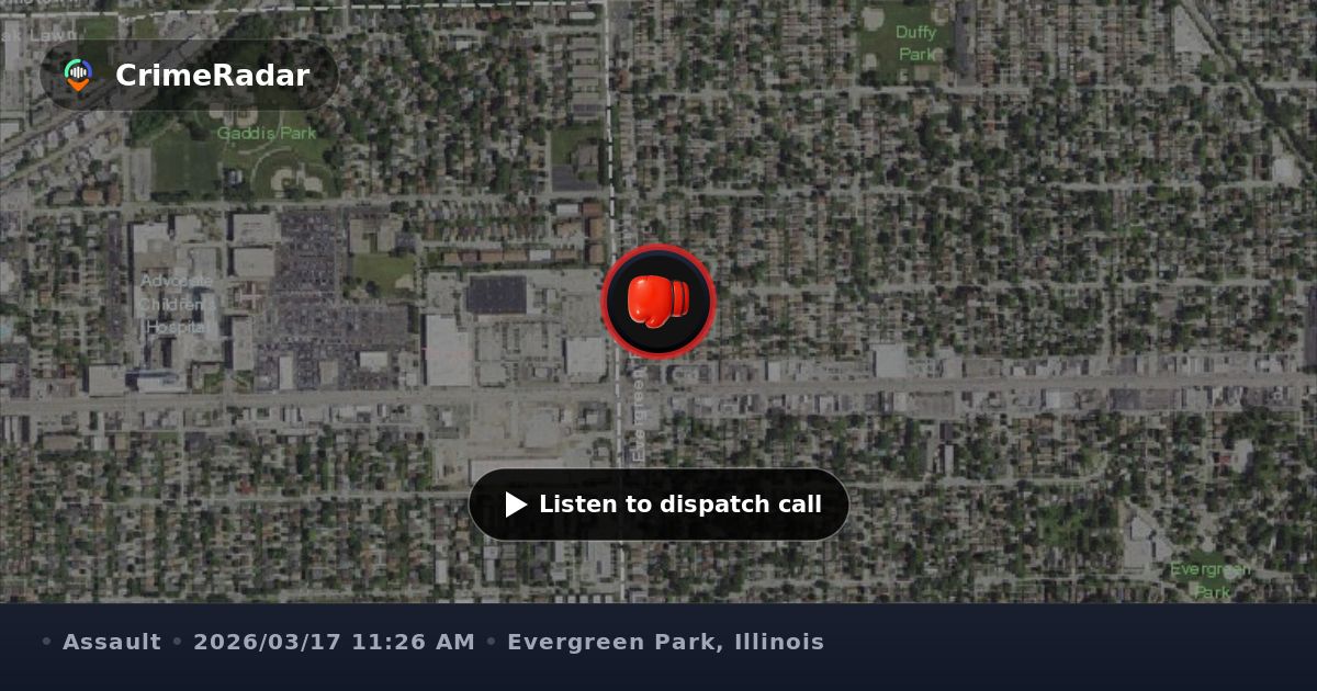 Injured person after battery on South Ridgeway, Evergreen Park IL ...