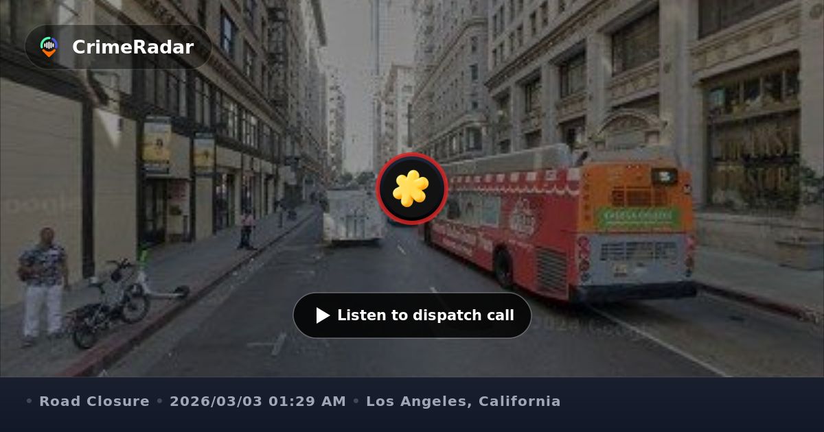 Traffic signal electrical issue on 5th Street, Los Angeles CA | CrimeRadar