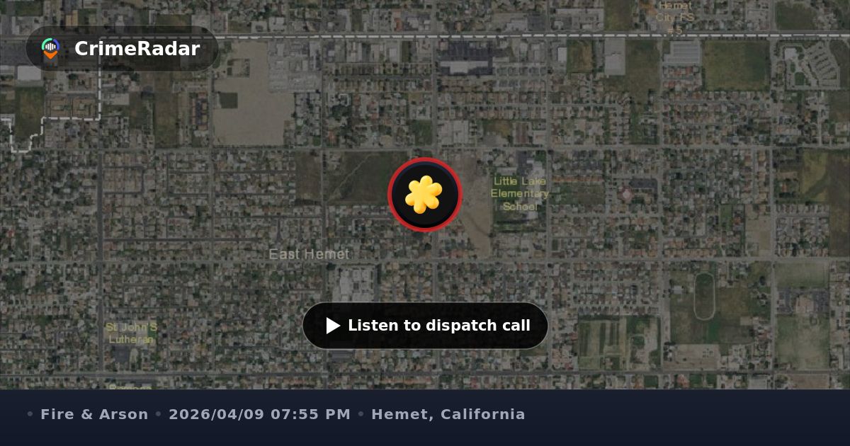 Bonfire confirmed in approved fire pit in Hemet, Hemet CA | CrimeRadar