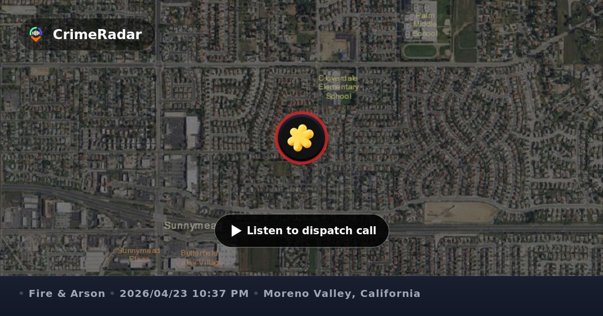 Commercial fire at Verano Terrace Apartments, Moreno Valley CA | CrimeRadar