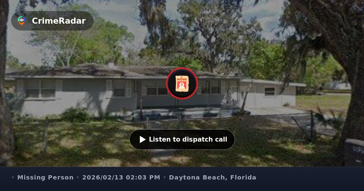 Woman with disability missing from home, Daytona Beach FL | CrimeRadar