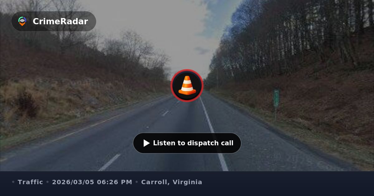 Crash alert on I-77 near North Carolina state line, Carroll County VA ...