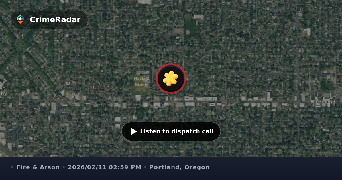 Report of thick smoke from backyard fire, Portland OR | CrimeRadar