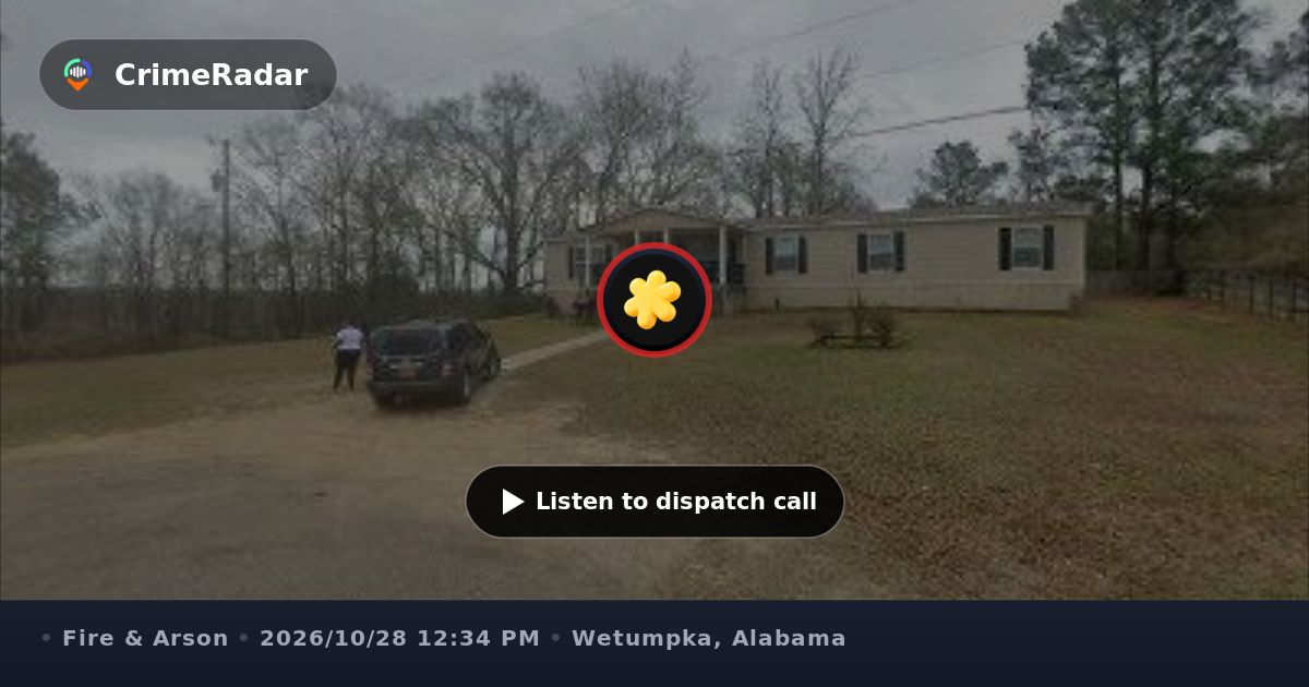 Small brush fire in woods on Catfish Drive, Wetumpka AL | CrimeRadar