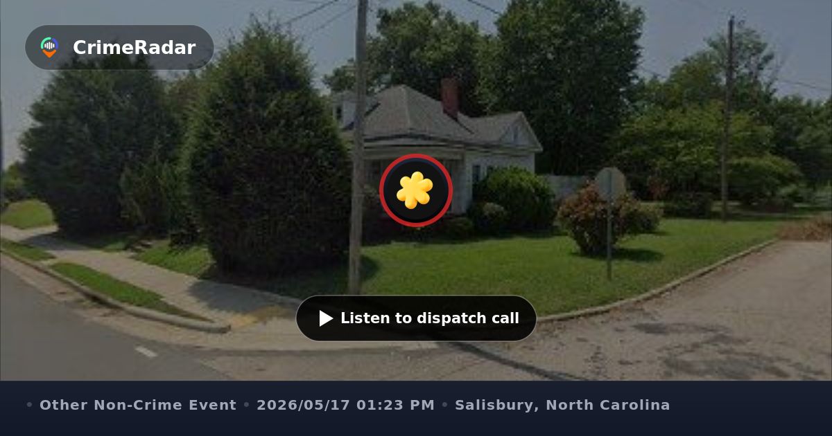 Open fire hydrant reported at intersection, Salisbury NC | CrimeRadar