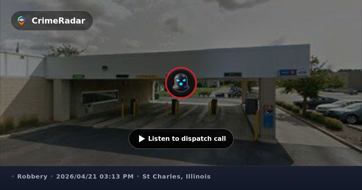 Armed bank robbery and suspects flee in white sedan, St Charles IL ...