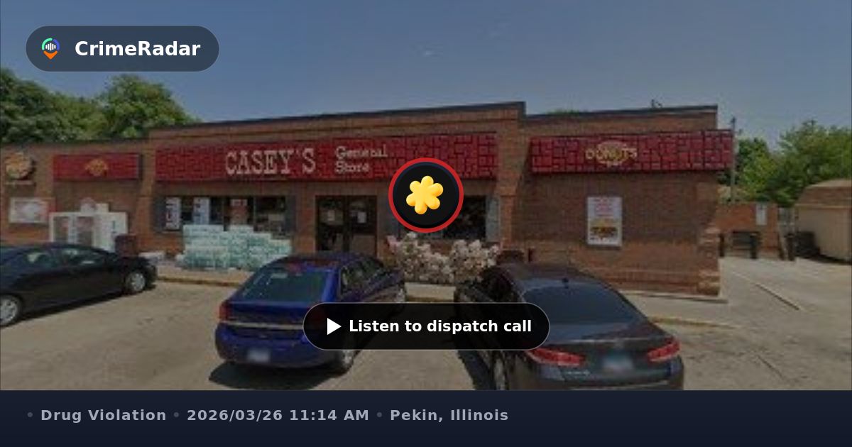 Woman possibly overdosing on heroin at gas station, Pekin IL | CrimeRadar