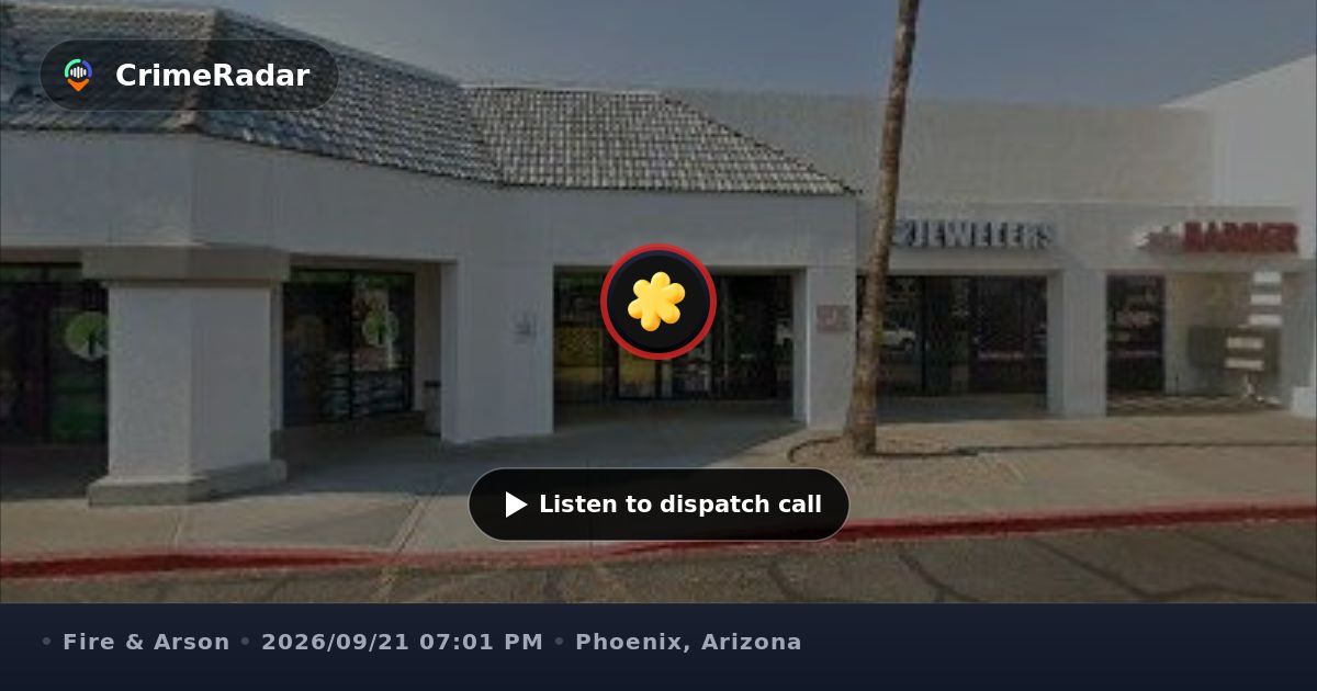 Structure fire on West Thunderbird Road, Phoenix AZ | CrimeRadar