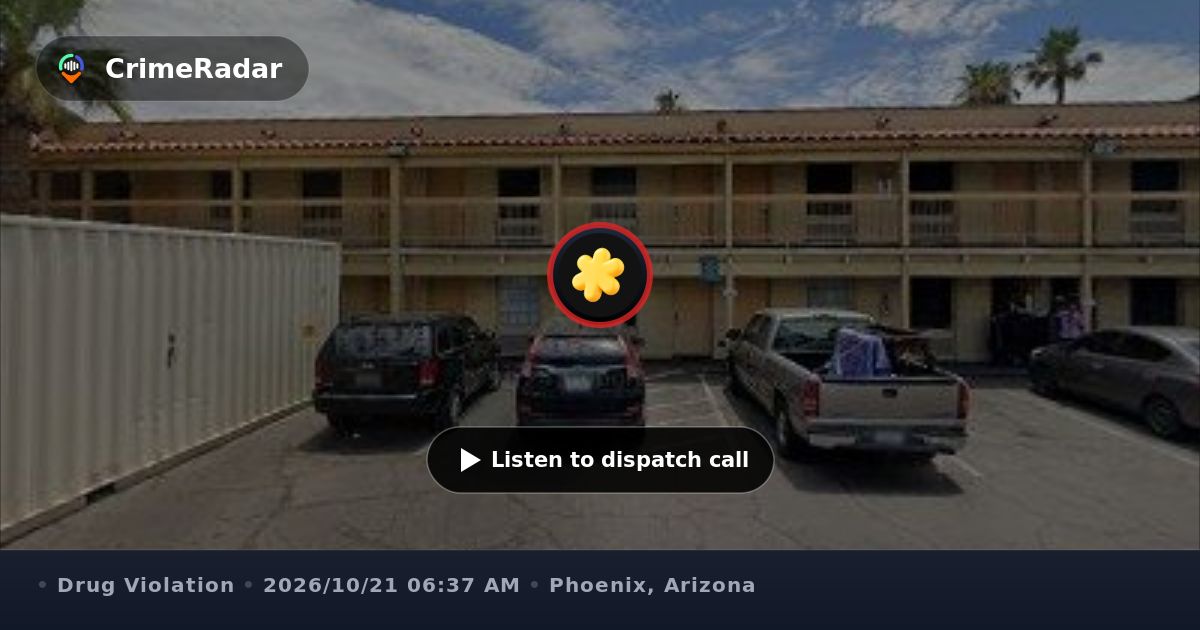 Drug use and trespassing reported at motel, Phoenix AZ | CrimeRadar