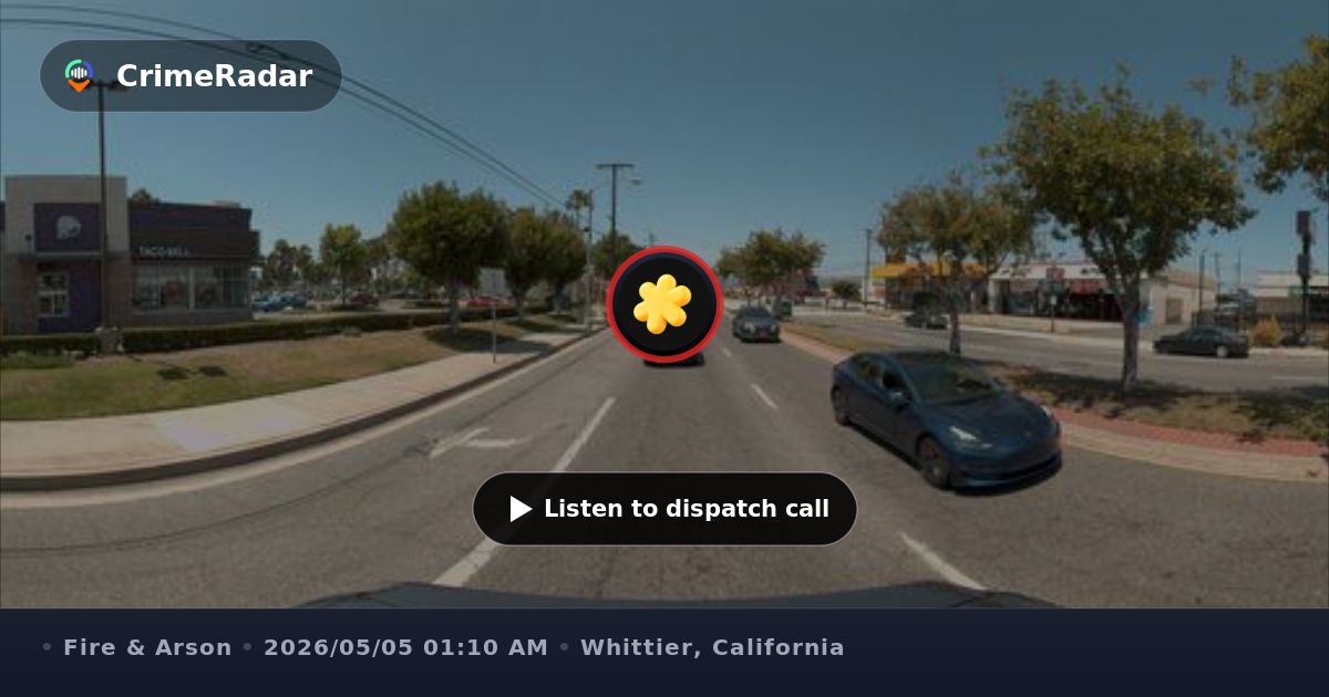 Backyard house fire reported in Whittier, Whittier CA | CrimeRadar