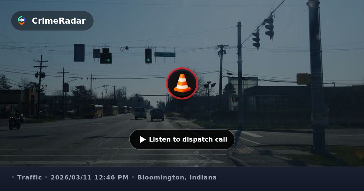 Traffic signal flashing red in all directions, Bloomington IN | CrimeRadar