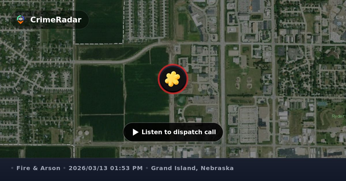 Small corn stalk fire near Claude Road roundabout, Grand Island NE ...