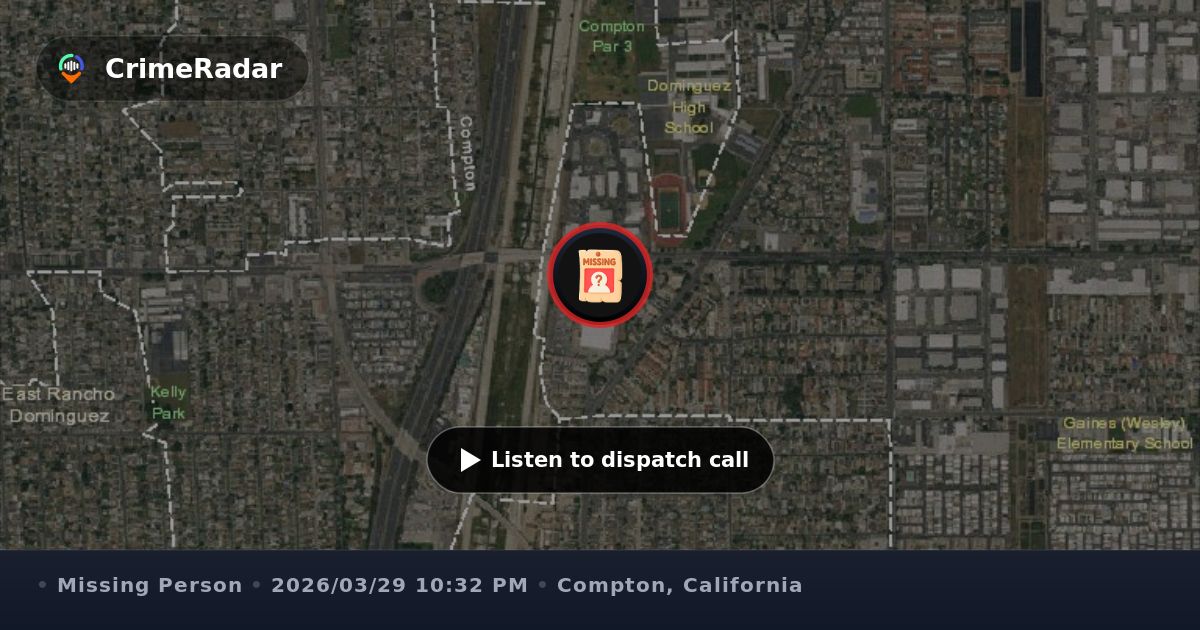 Sixteen-year-old girl attempting to run away, Compton CA | CrimeRadar