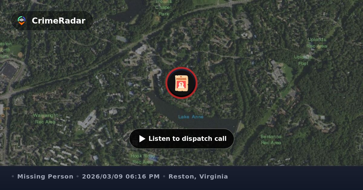 Missing juvenile reported at Lake Anne, Reston VA | CrimeRadar