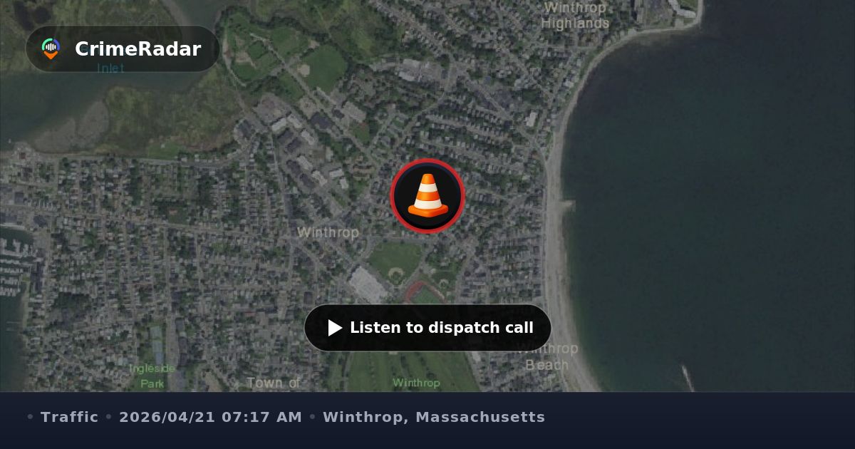 Traffic accident near fire station on River Road, Winthrop MA | CrimeRadar