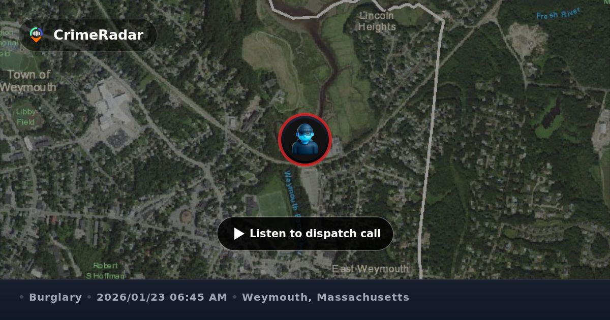 Apparent burglar alarm at Franklin Pratt Library, Weymouth MA | CrimeRadar