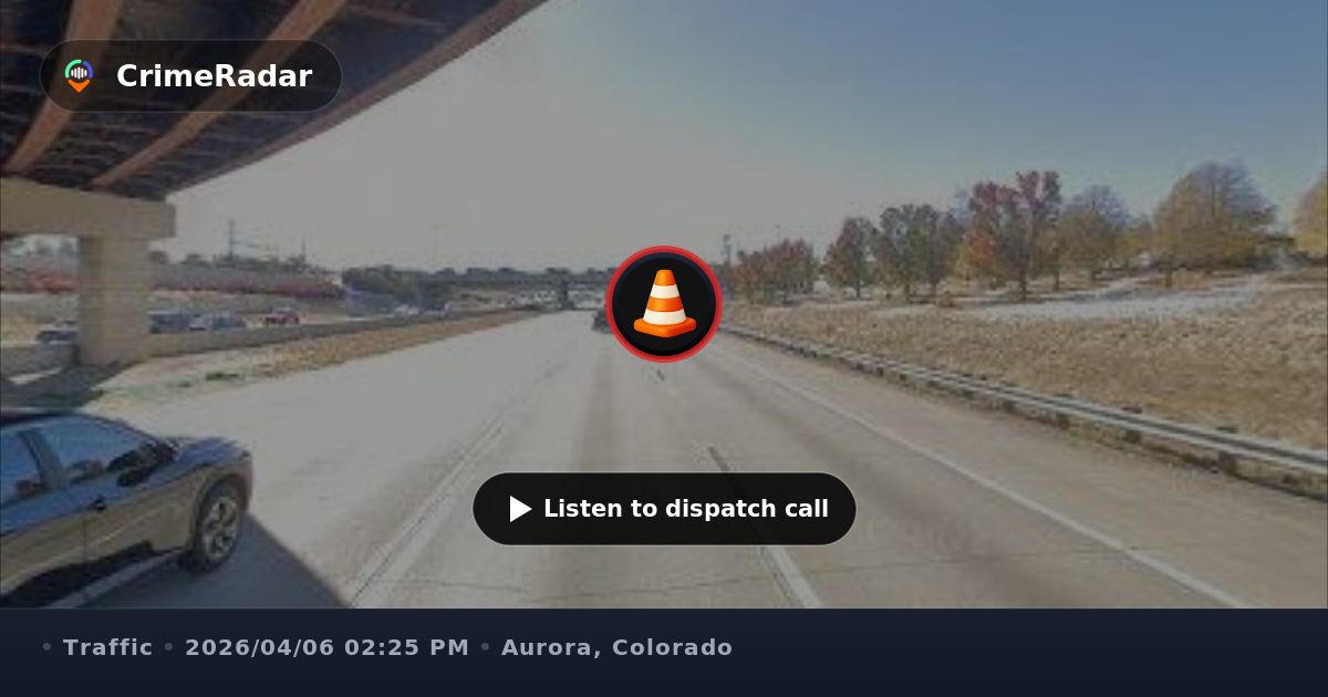 Traffic collision on I-225 at Parker Road, Aurora CO | CrimeRadar