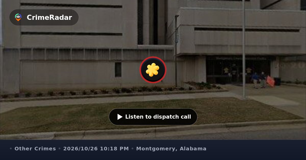 Person turns self in at county jail on warrants, Montgomery AL | CrimeRadar