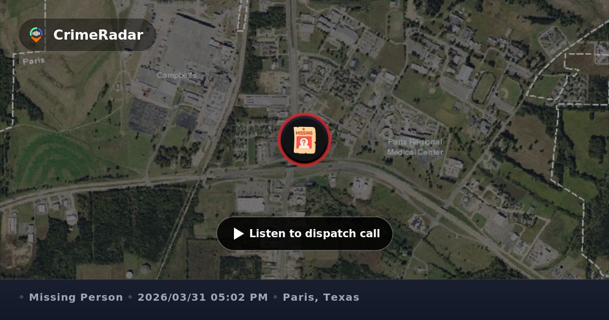 Officers search for child in emergency removal case, Paris TX | CrimeRadar