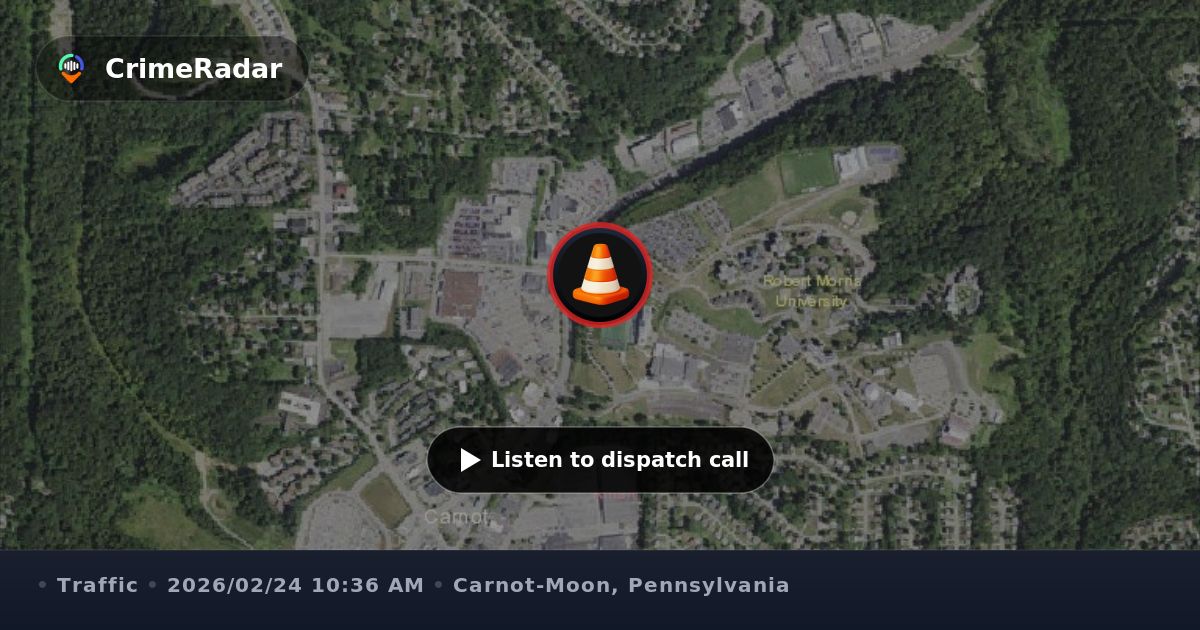 Rear-end crash with driver reporting neck pain, Carnot Moon PA | CrimeRadar